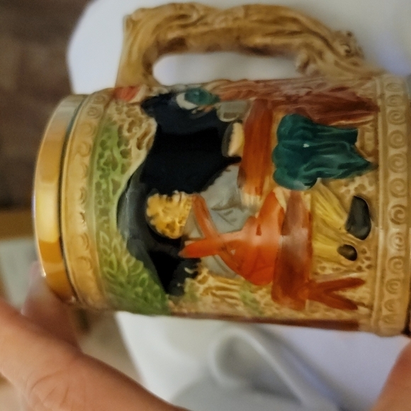 1950s Vintage Hand Painted Lusterware Beer Stein Mug from Japan - Picture 1 of 6